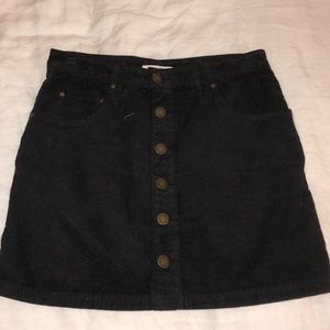 Black button up skirt